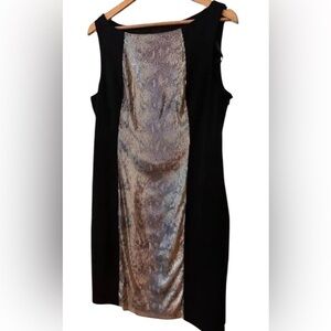 SAKS Fifth Avenue Black Label Sequins Cocktail Shift Dress Size 12